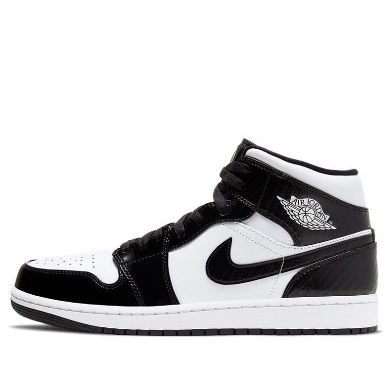 Air Jordan 1 Mid SE Black Gold Patent Leather 852542 007