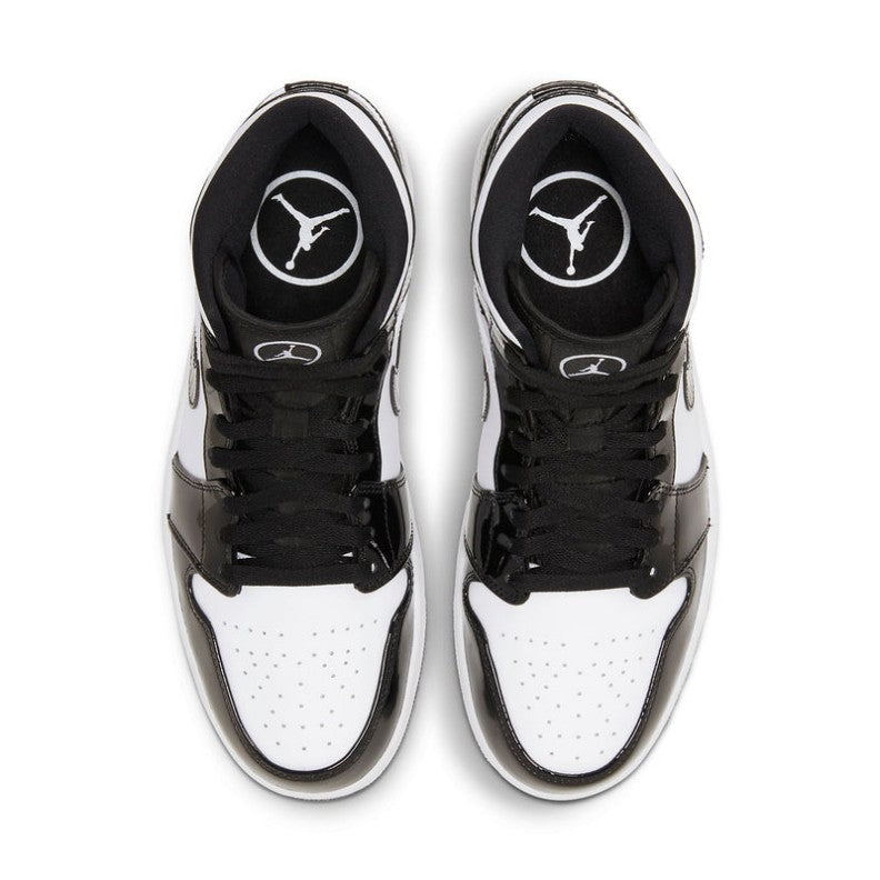 Air Jordan 1 Mid SE Black Gold Patent Leather 852542 007